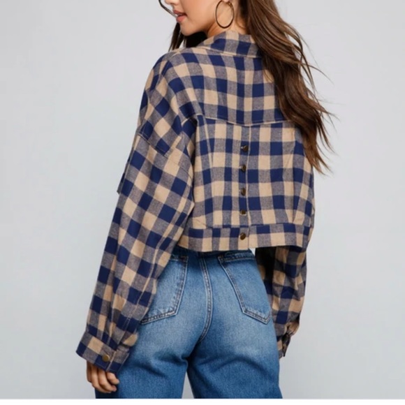 Windsor Cropped flannel jacket - Picture 3 of 8